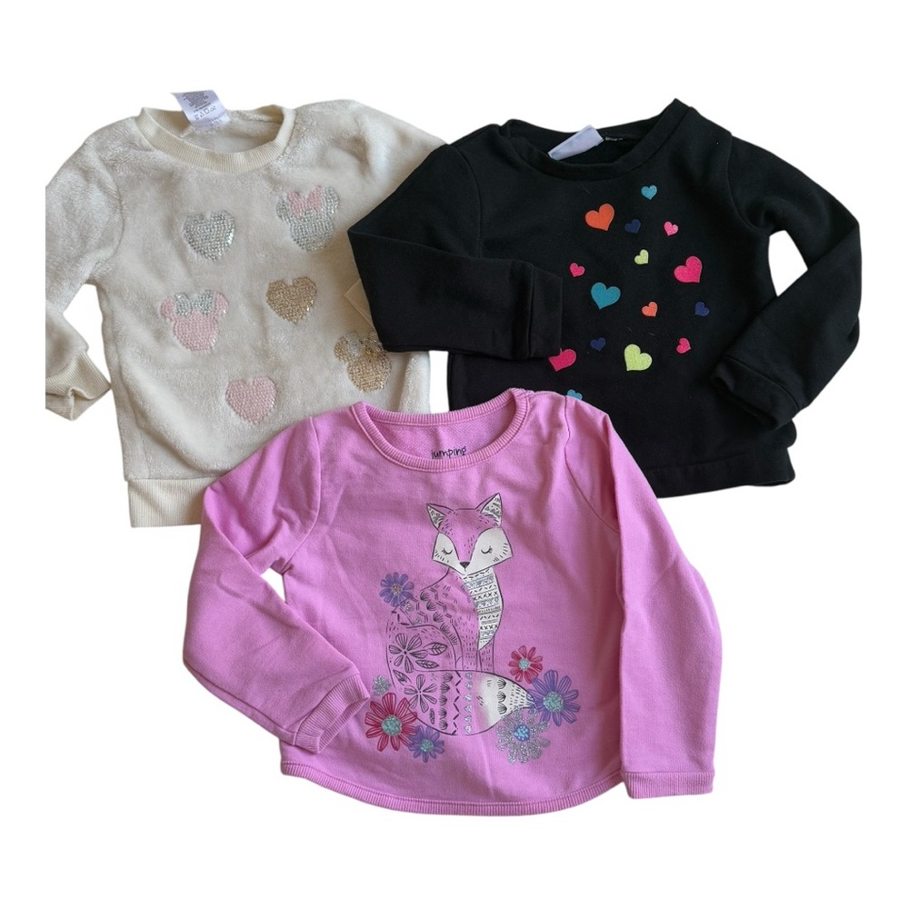 Disney Cream and Black Sweatshirts Cozy Style